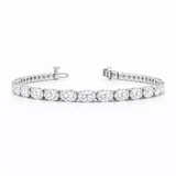 SIVENA | 5.26 Ct Oval Diamond Tennis Bracelet in 14K White Gold