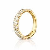 VALERIUS | 2.04 CT Oval Cut 3/4 Band in 14K Yellow Gold