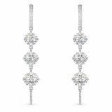 LUMINARA | 6.19 Ct  Round Diamond Drop Earrings in 14K White Gold