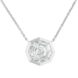 MUSE | 2.59 Ct Octagon Solitaire Pendant in 14K White Gold