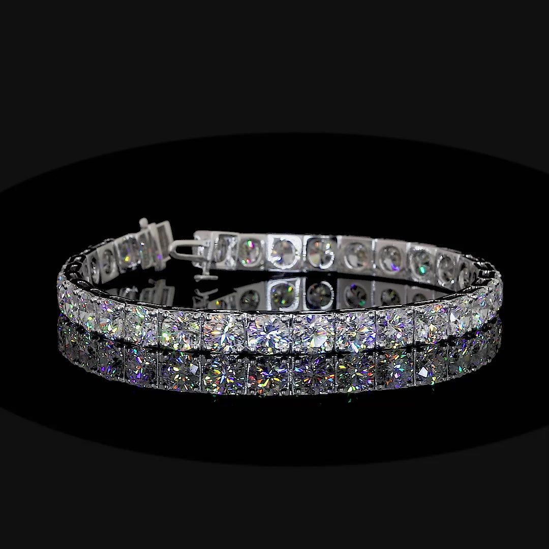OLYMPIA Round Diamond Tennis Bracelet | 16.94 cts | 14K Gold