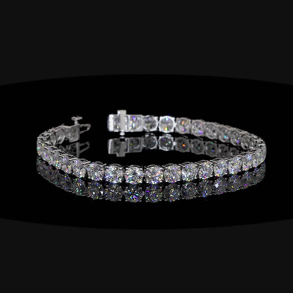 THALIA Round Diamond Tennis Bracelet | 13.06 cts | 14k Gold